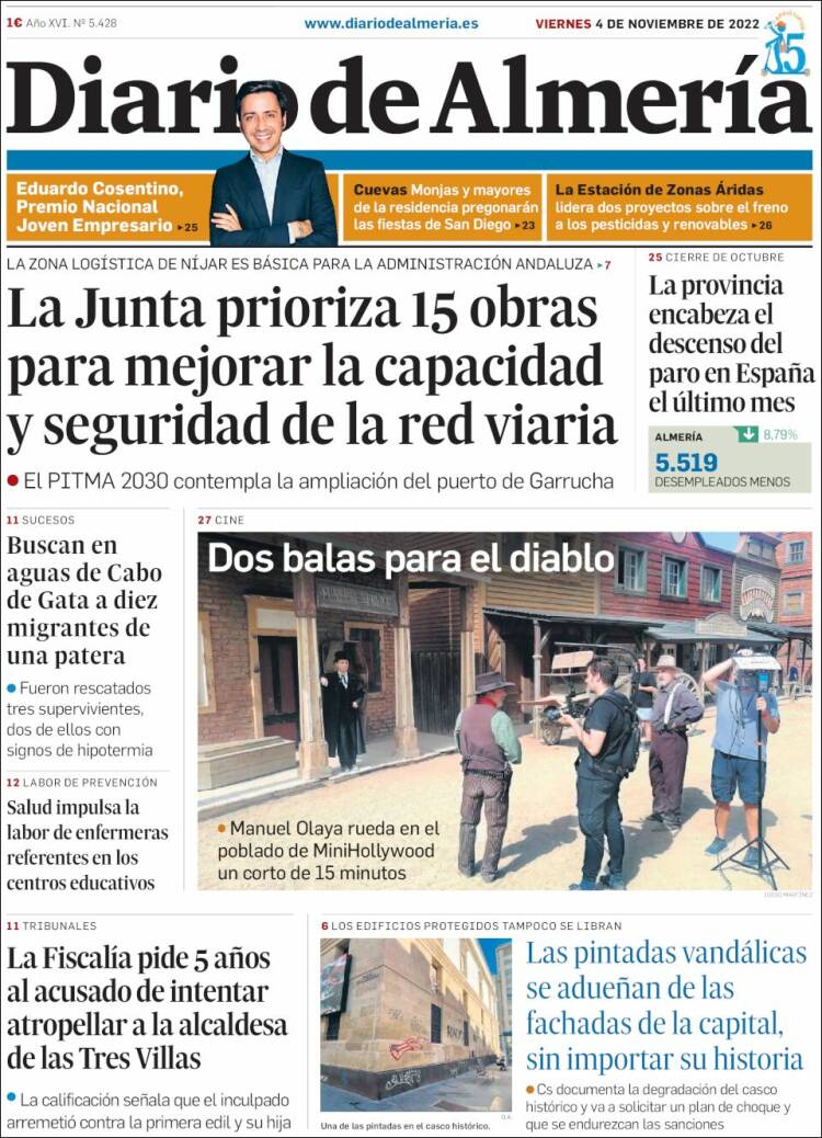 Portada de Diario de Almería (España)