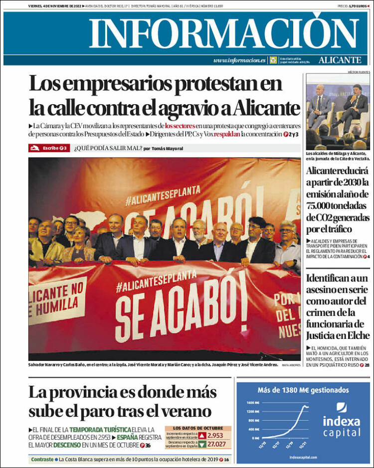 Portada de Diario Información (España)