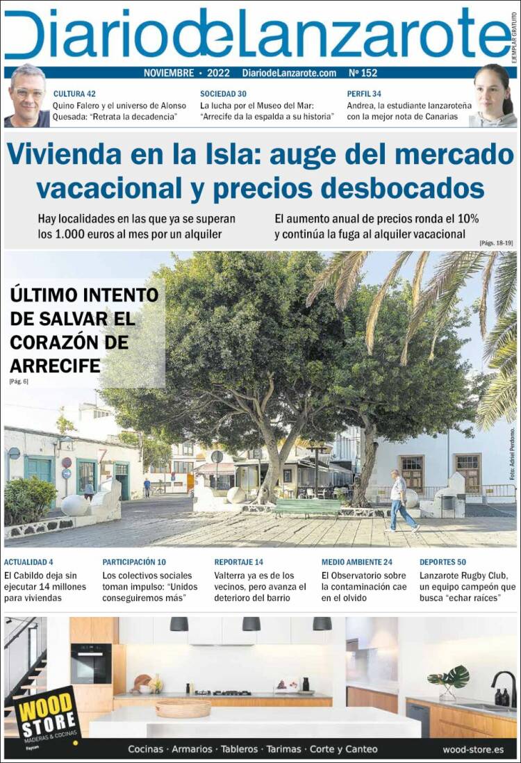 Portada de Diario de Lanzarote (España)