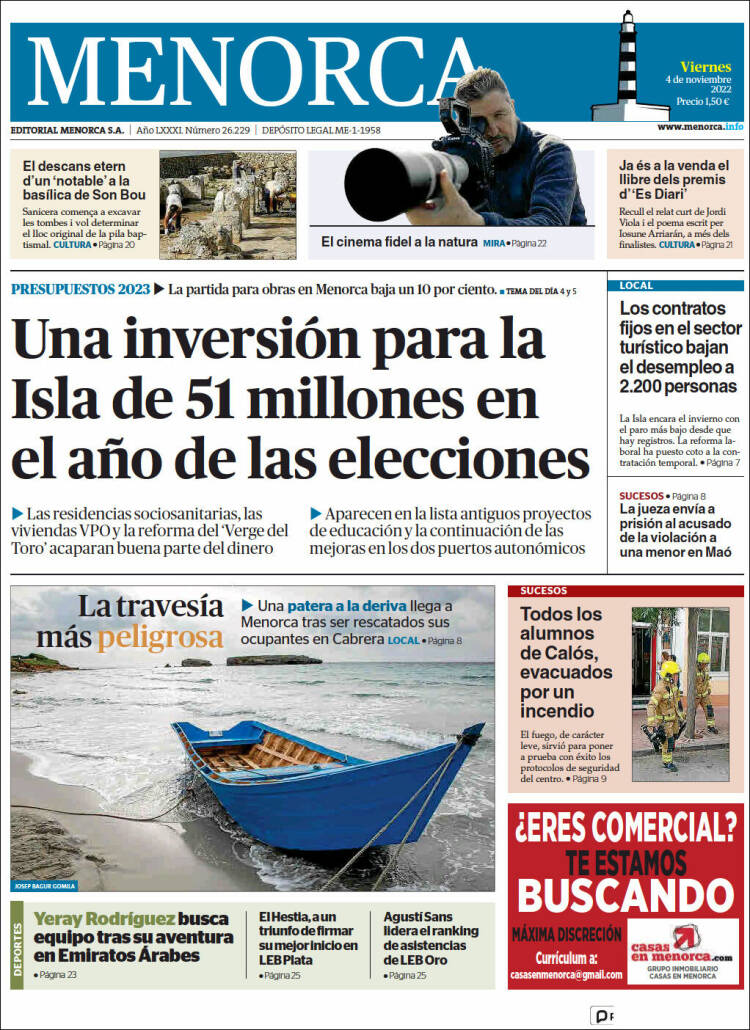 Portada de Menorca - Diario Insular (España)