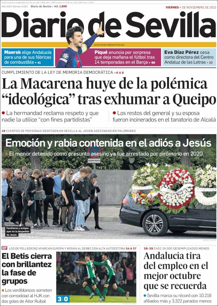 Portada de Diario de Sevilla (España)
