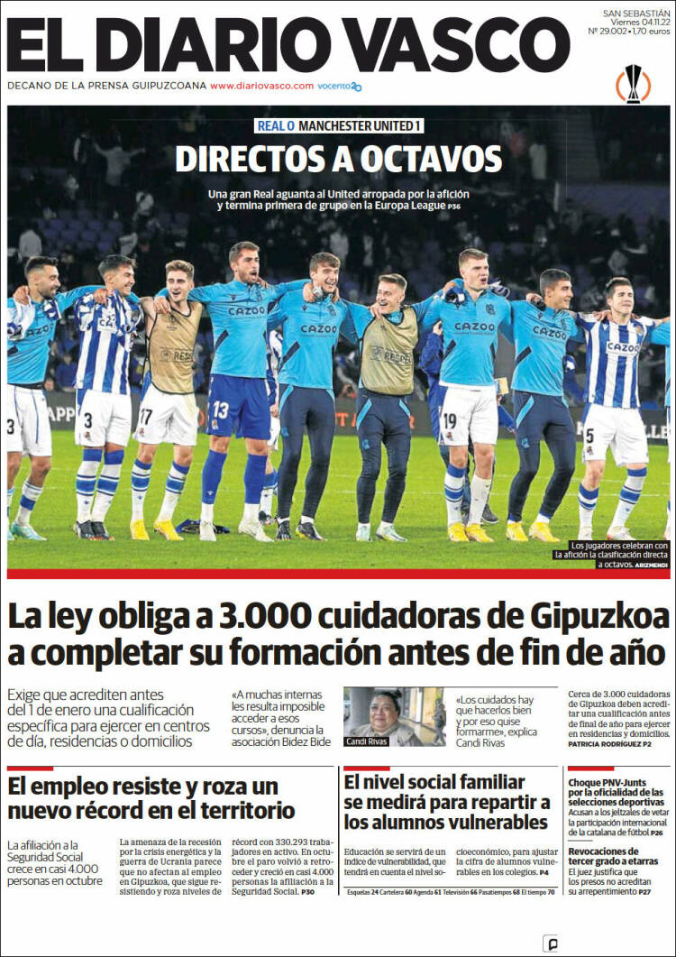 Portada de Diario Vasco (España)