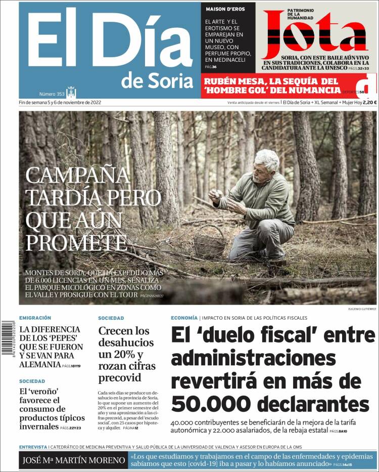 Portada de El Día de Soria (España)