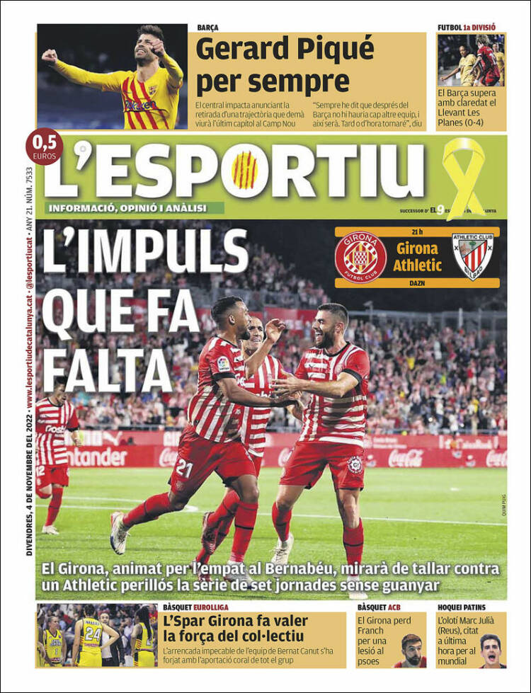 Portada de L'Esportiu : Girona (España)