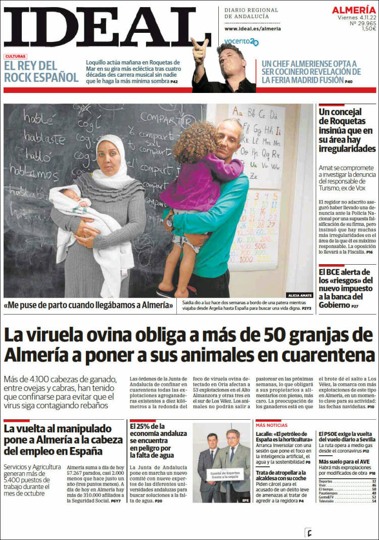 Portada de Ideal Almeria (España)
