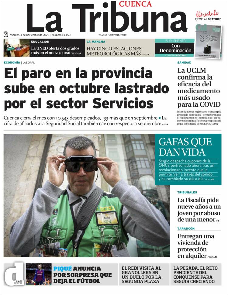 Portada de La Tribuna de Cuenca (España)