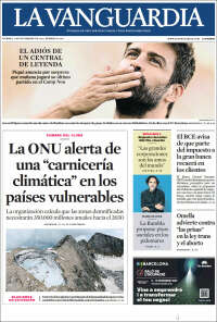 Portada de La Vanguardia (España)