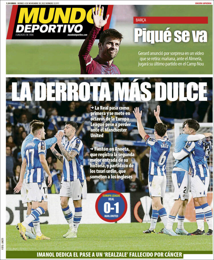 Portada de Mundo Deportivo Gipuzkoa (España)