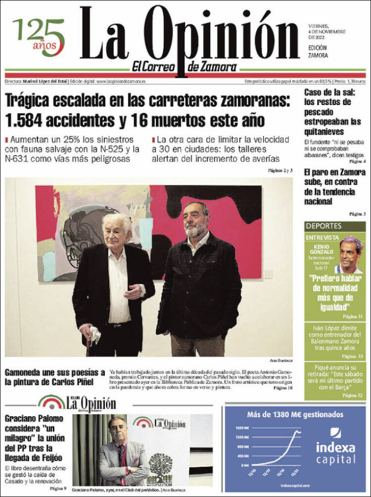Portada de La Opinión - El Correo de Zamora (España)