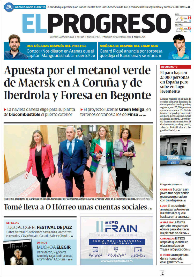 Portada de El Progreso (España)