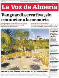 Portada de La Voz de Almería (España)