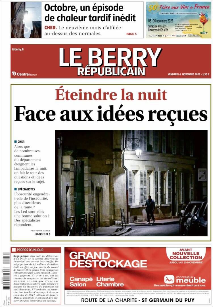 Portada de Berry Republicain (Francia)