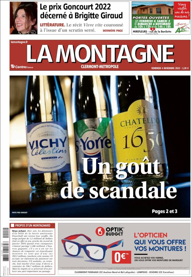 Portada de La Montagne (Francia)
