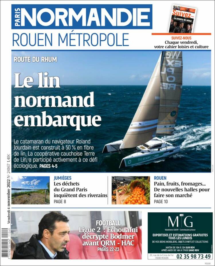 Portada de Paris Normandie (Francia)