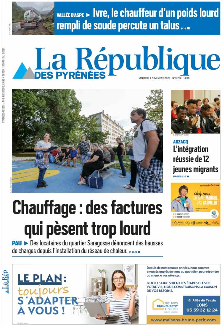 Portada de La République des Pyrénées (Francia)