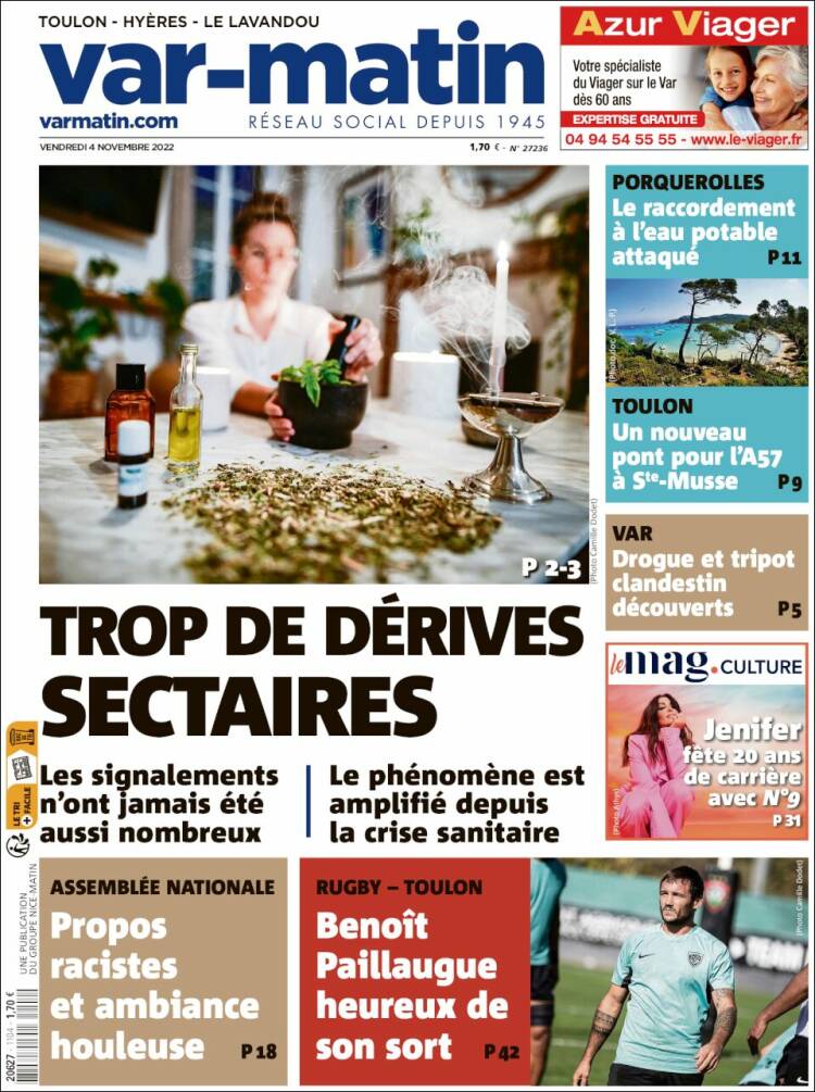 Portada de Var-Matin (Francia)