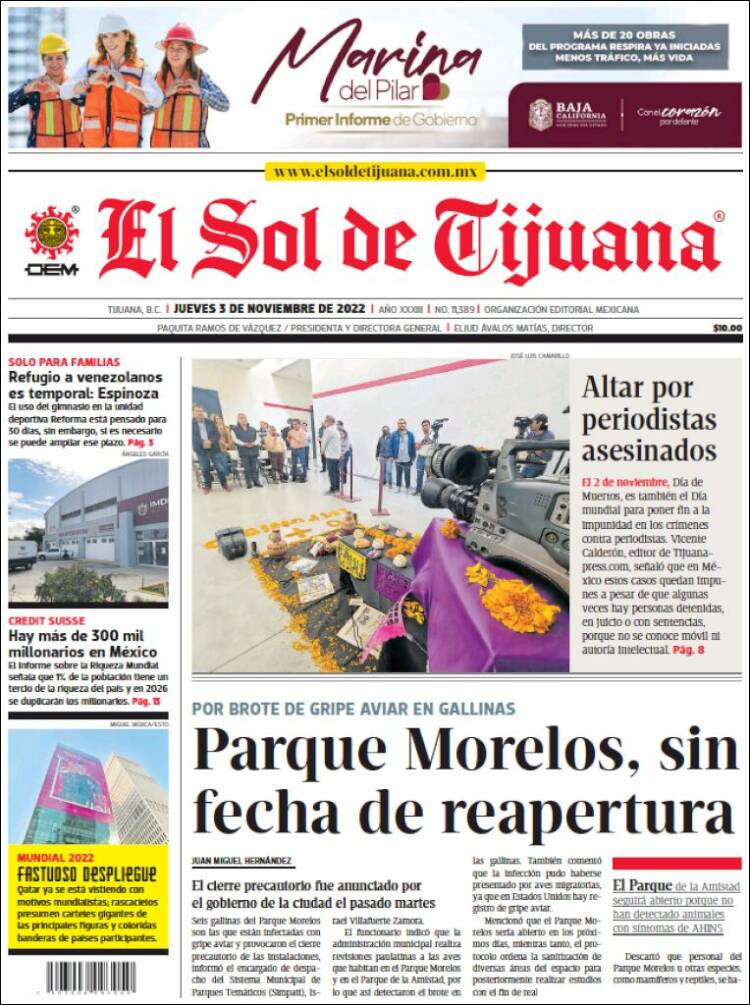 Portada de El Sol de Tijuana (Mexico)