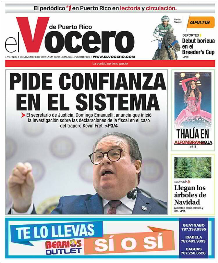 Portada de Vocero (Puerto Rico)