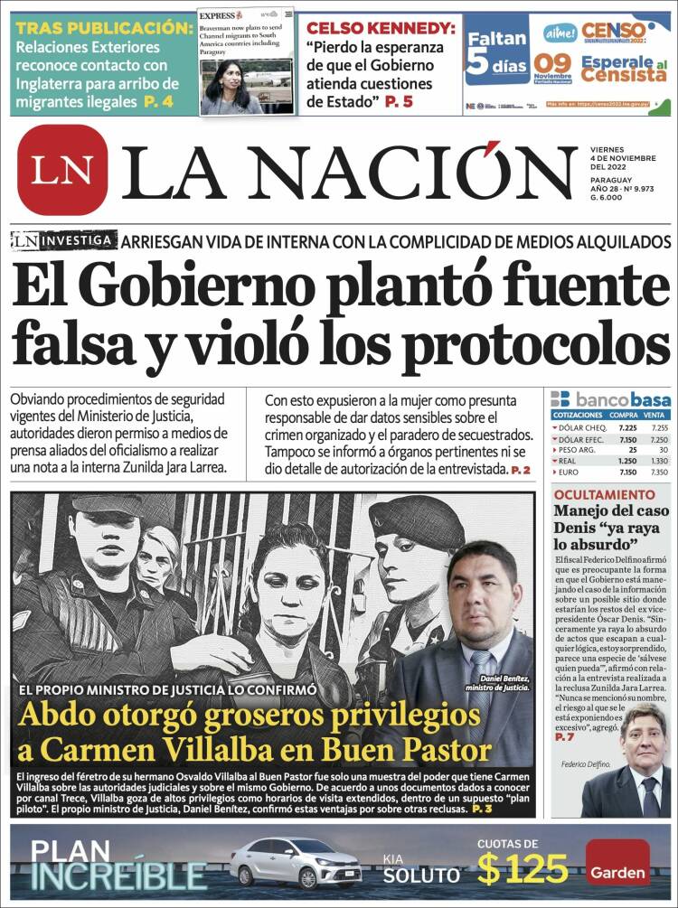 Periódico La Nación Paraguay Periódicos De Paraguay Edición De