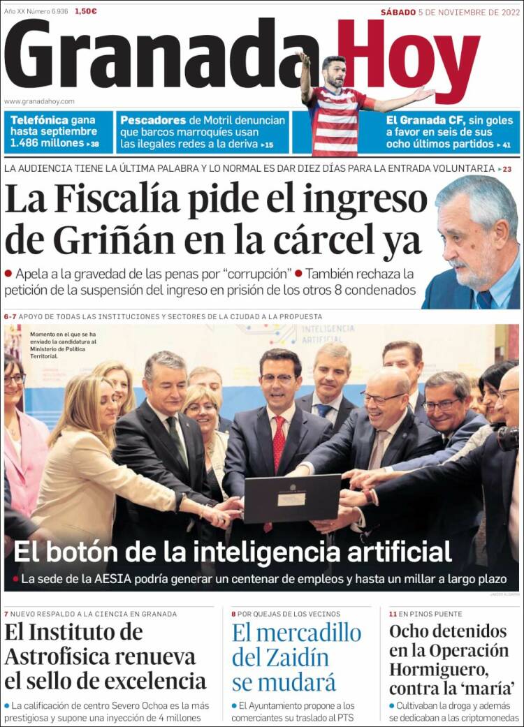 Portada de Granada Hoy (España)