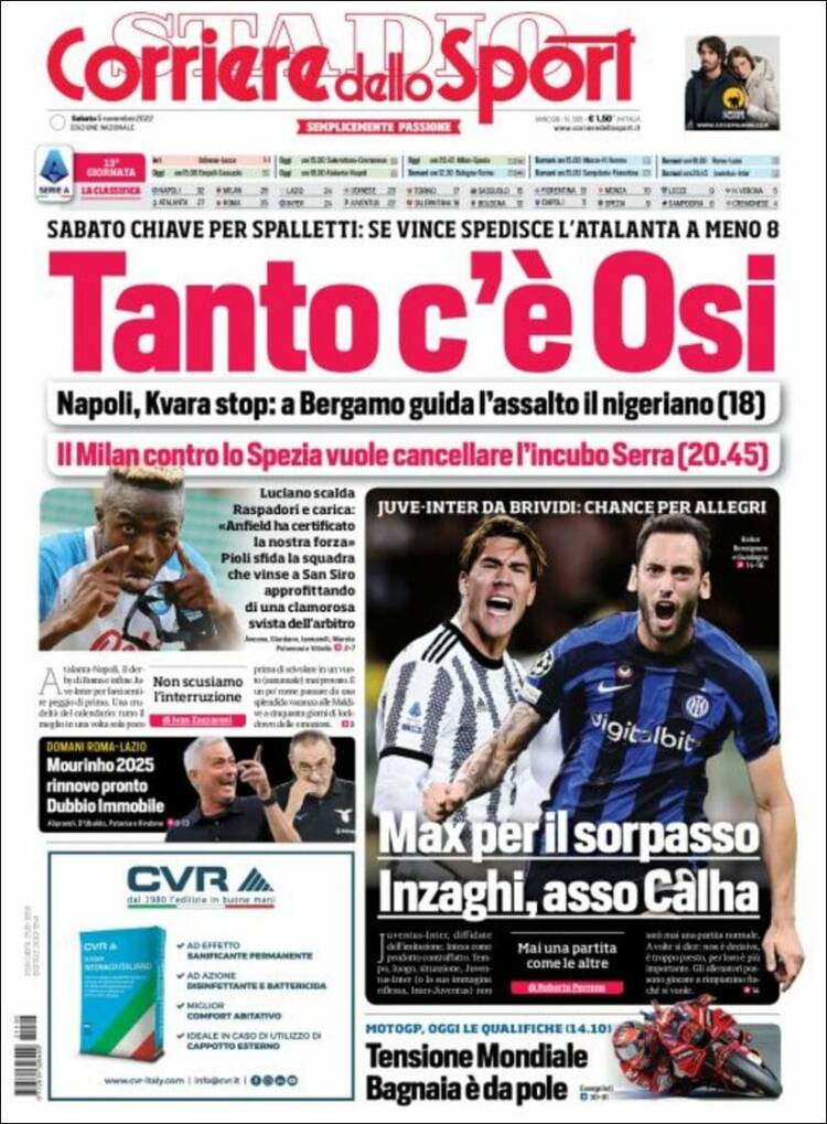 Portada de Corriere dello Sport (Italy)