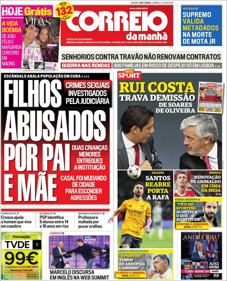 Portada de Correio da Manhã (Portugal)