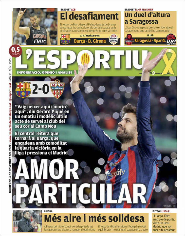 Portada de L'Esportiu : Girona (España)