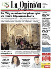 Portada de La Opinión - El Correo de Zamora (España)