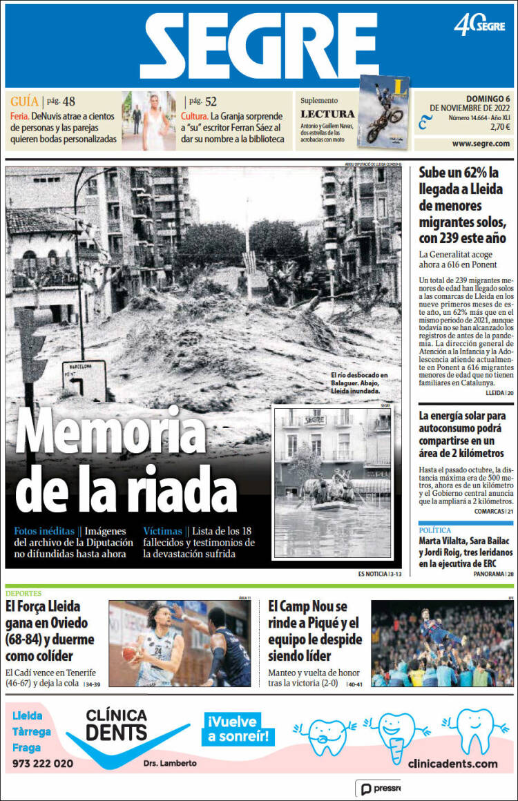 Portada de Segre  (España)
