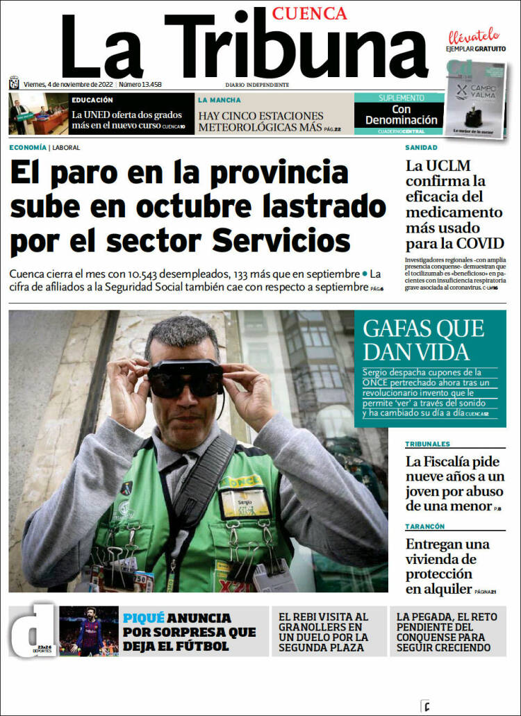 Portada de La Tribuna de Cuenca (España)
