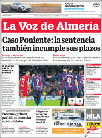 Portada de La Voz de Almería (España)