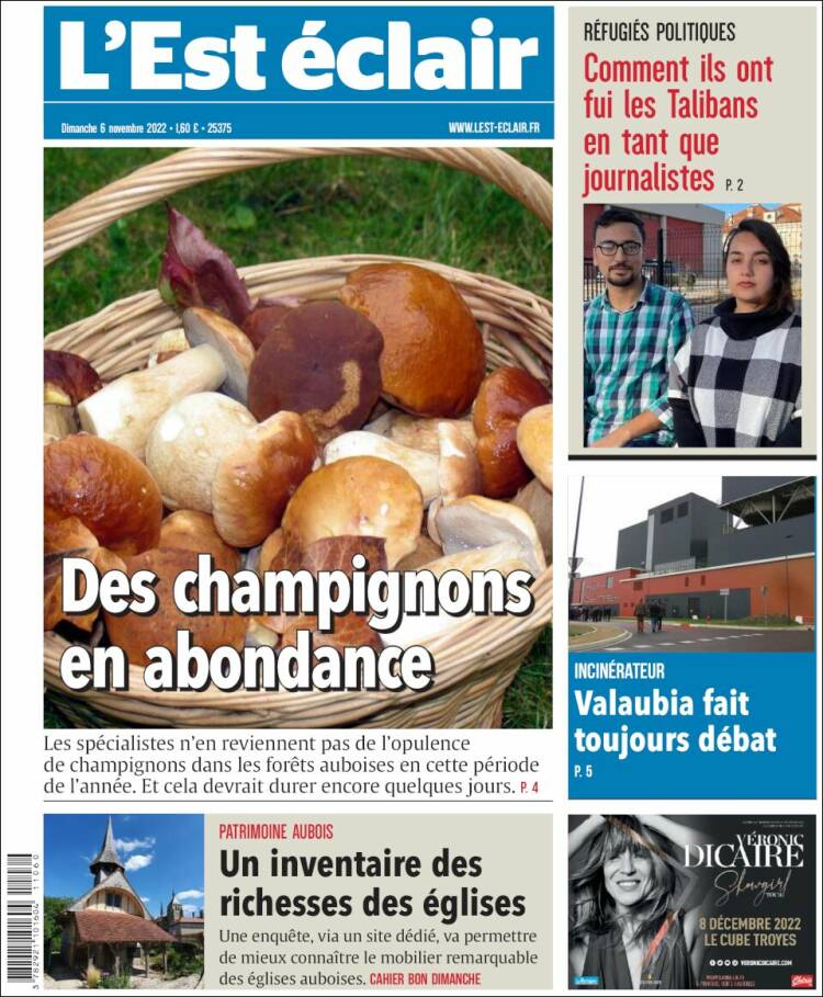 Portada de L'Est Eclair (Francia)