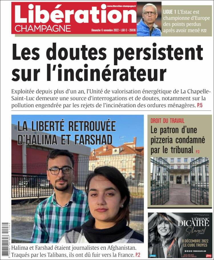 Portada de Libération Champagne (Francia)