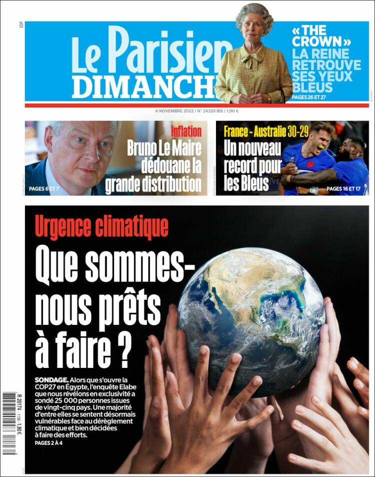 Portada de Le Parisien (Francia)