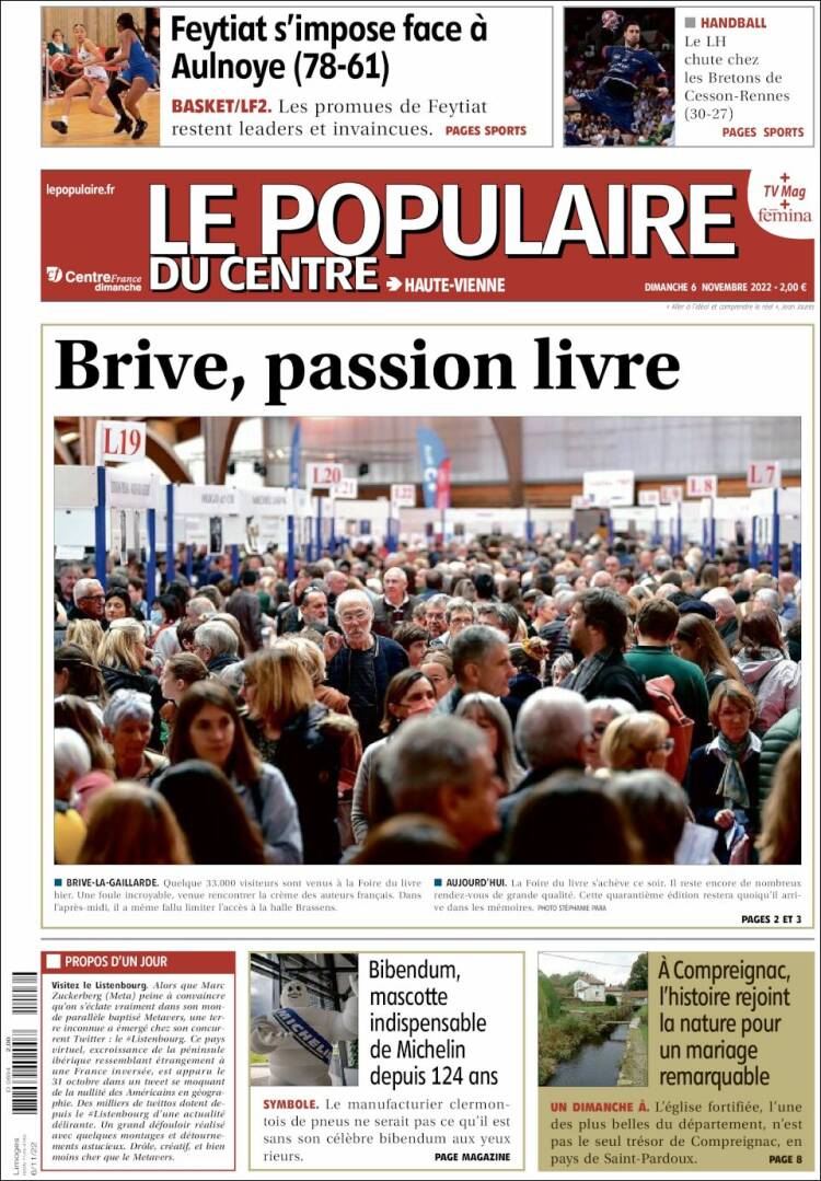 Portada de Le Populaire du Centre (Francia)