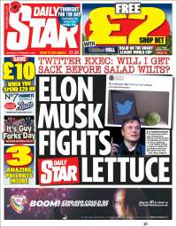 Portada de Daily Star (United Kingdom)