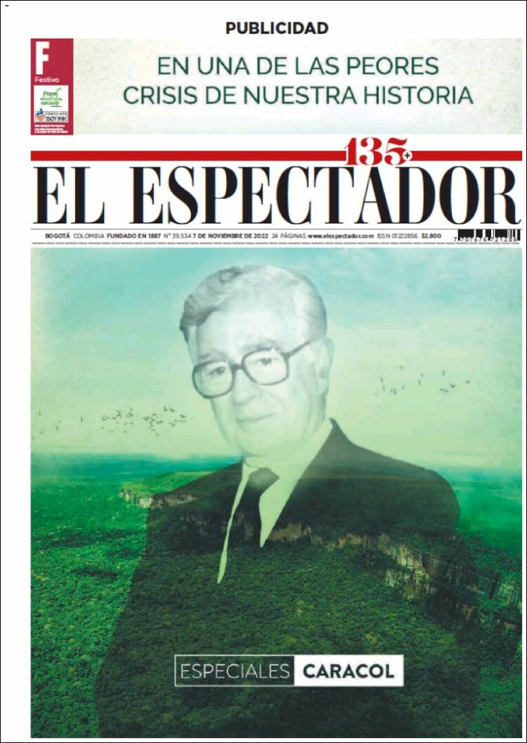 Portada de El Espectador (Colombia)