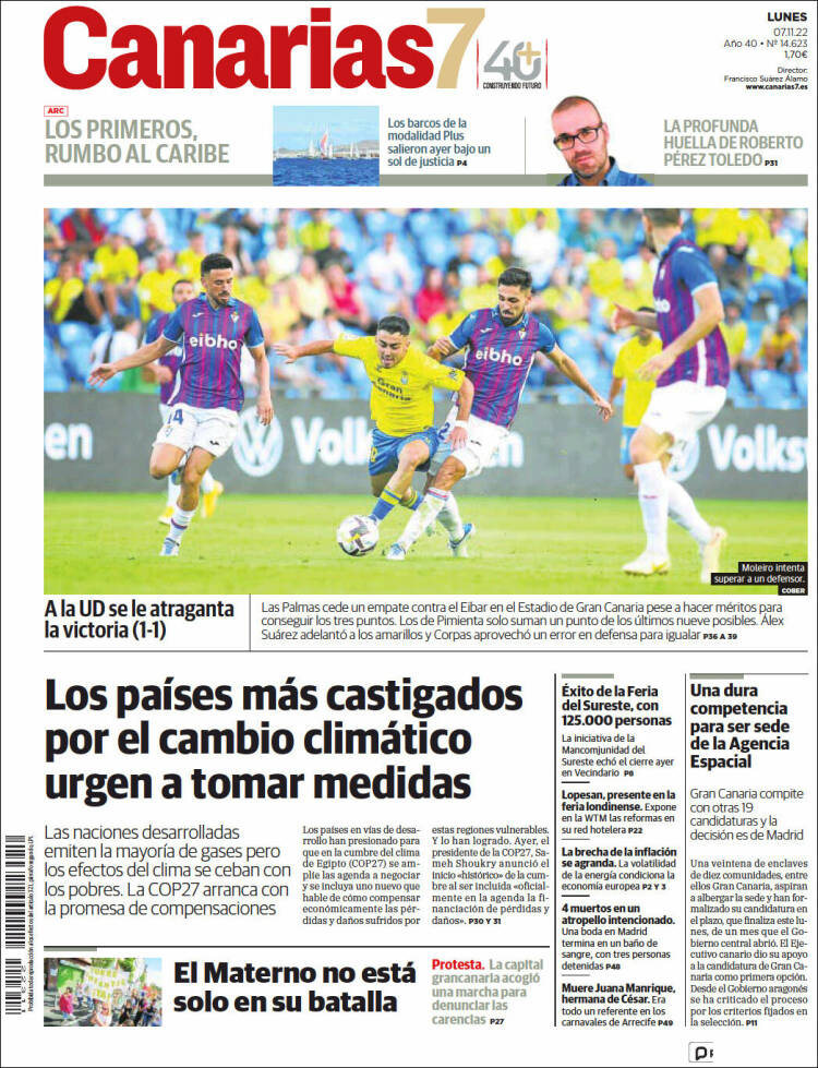 Portada de Canarias 7 (Espagne)