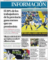 Portada de Diario Información (España)