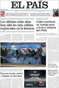 Portada de El País (Espagne)