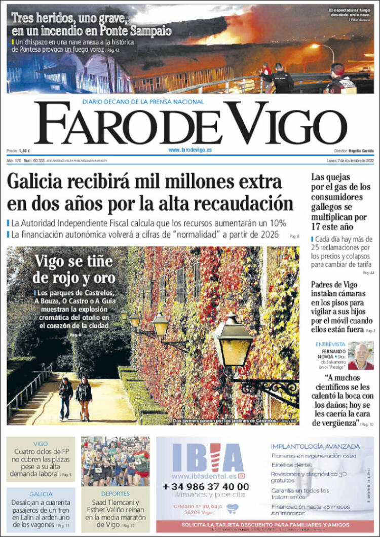 Portada de Faro de Vigo (Espagne)