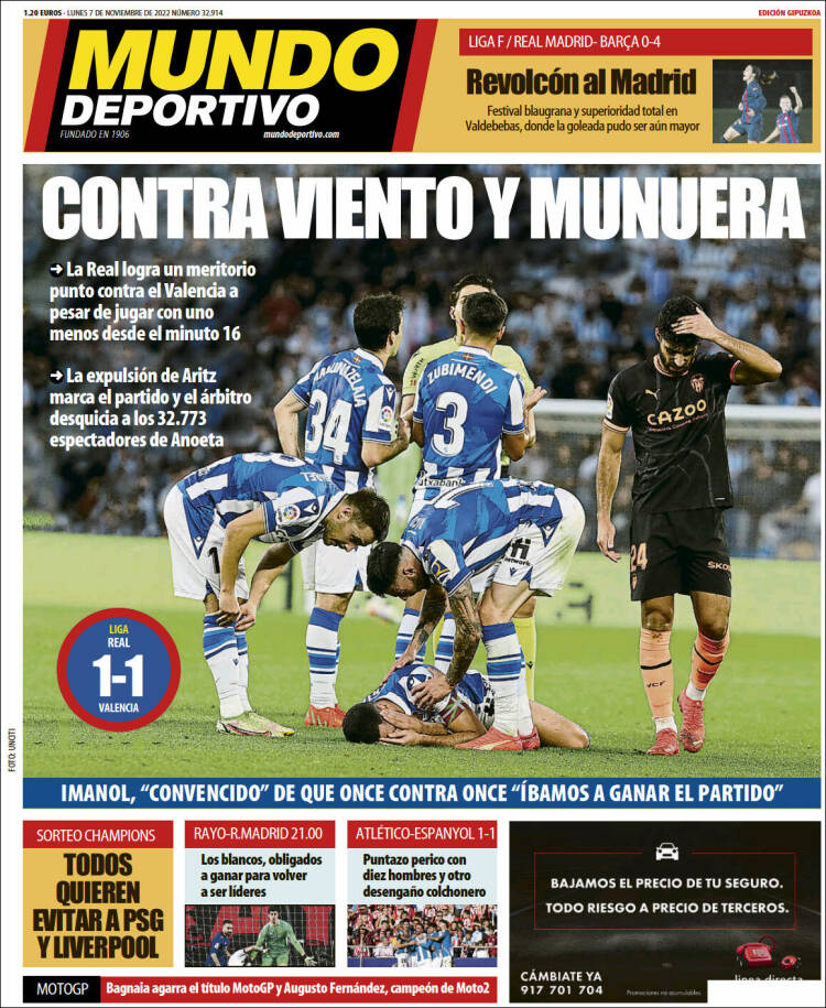 Portada de Mundo Deportivo Gipuzkoa (Espagne)