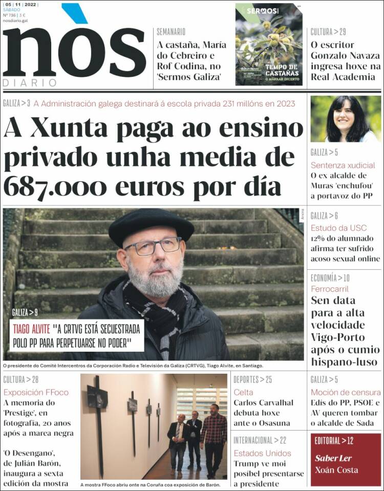 Portada de Nòs Diario (Espagne)