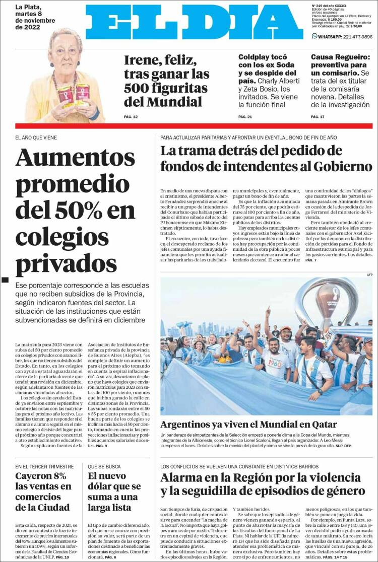 Portada de El Día de la Plata (Argentina)
