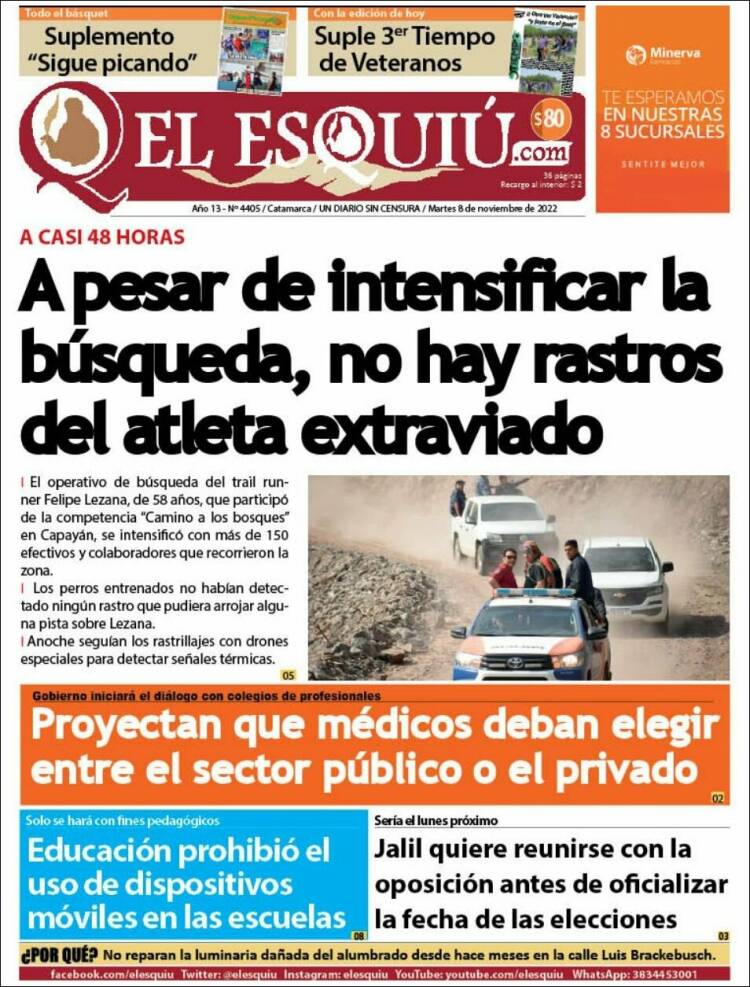 Portada de El Esquiu (Argentina)