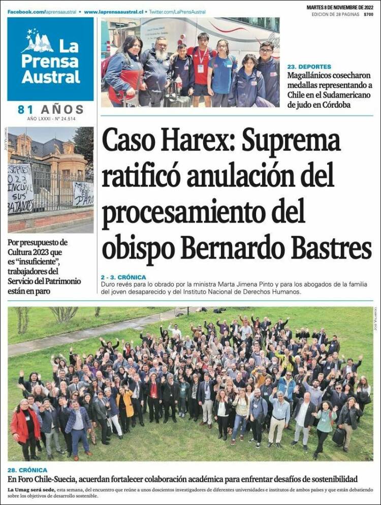 Portada de El Magallanes (Chile)