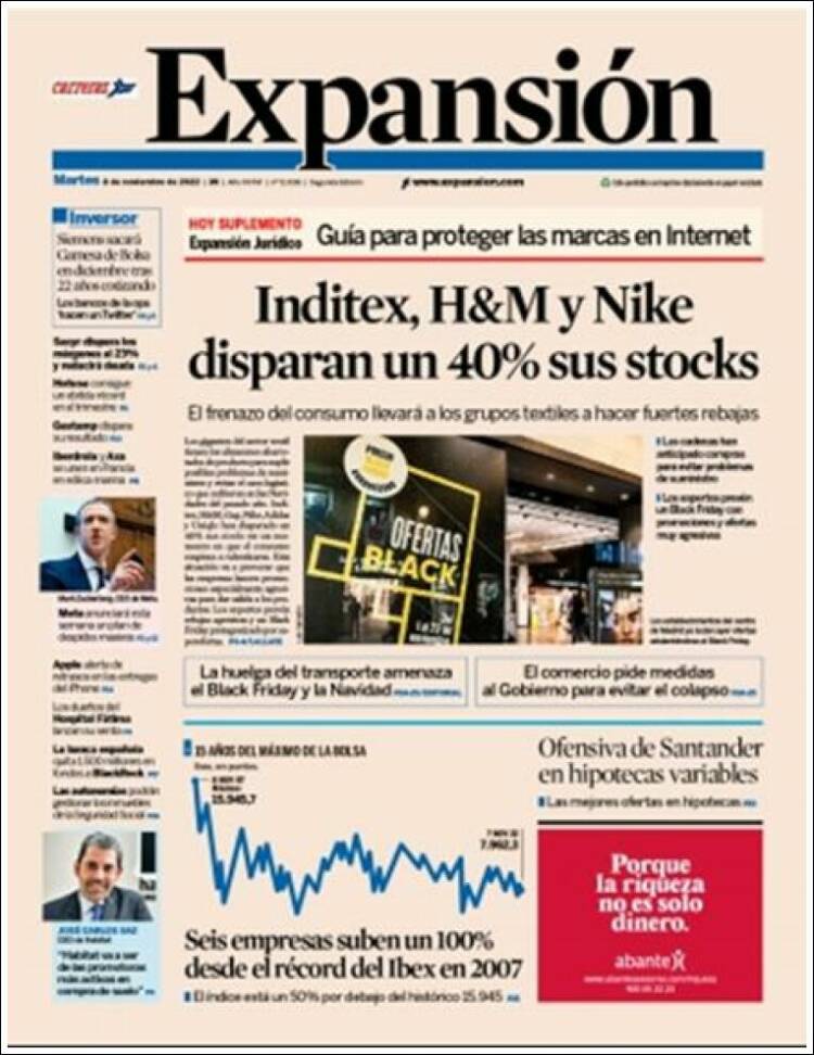 Portada de Expansión (Espa&ntilde;a)