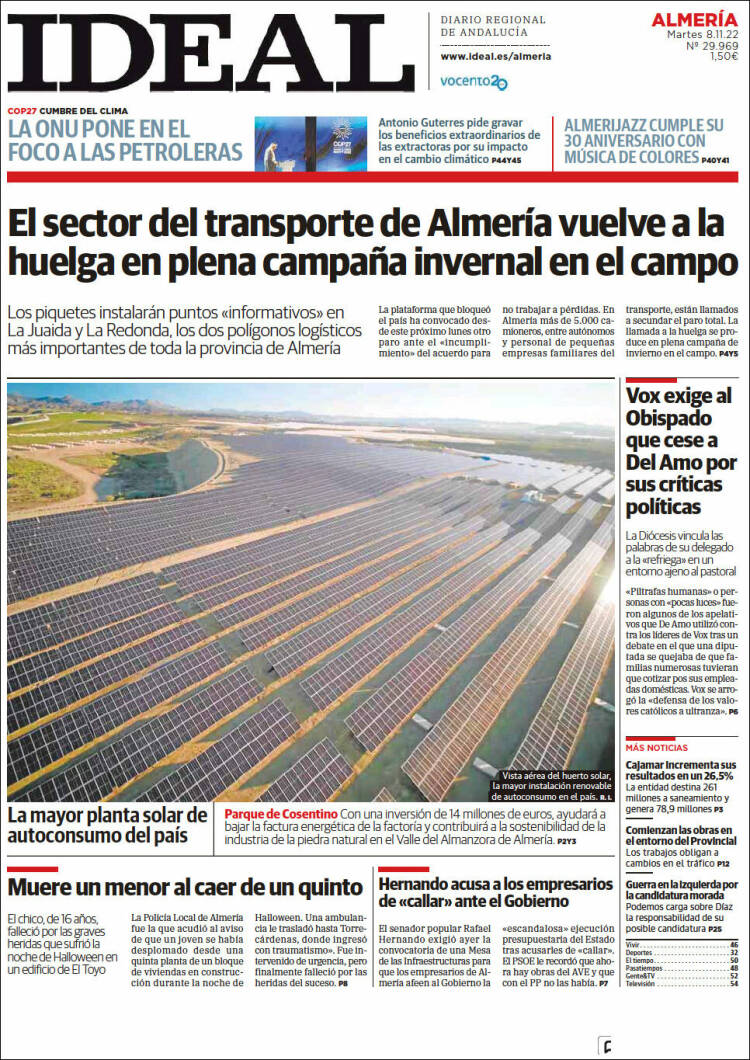 Portada de Ideal Almeria (España)