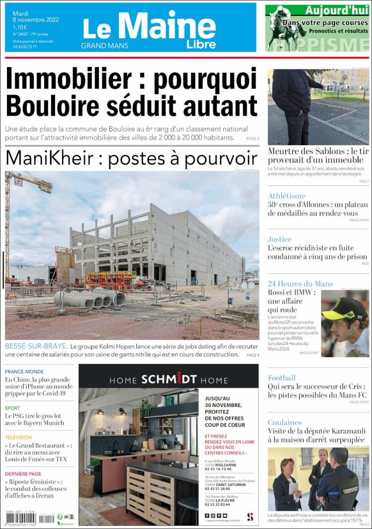 Portada de Le Maine Libre (Francia)