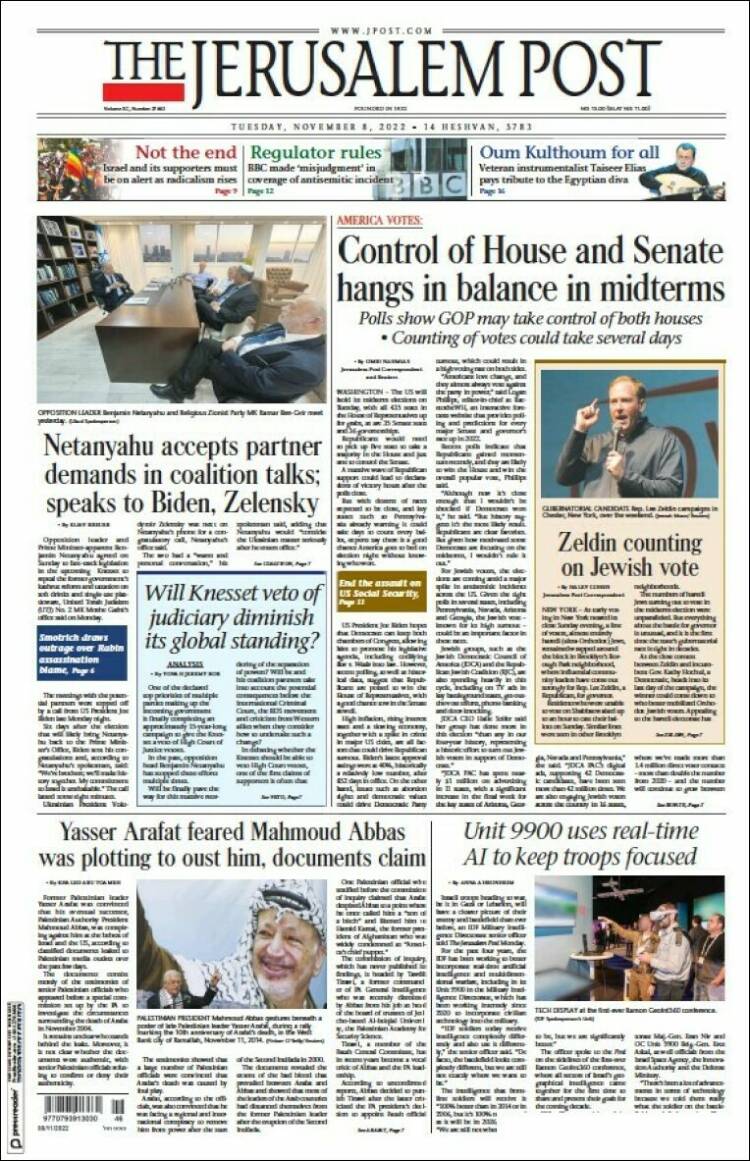 Portada de The Jerusalem Post (Israel)